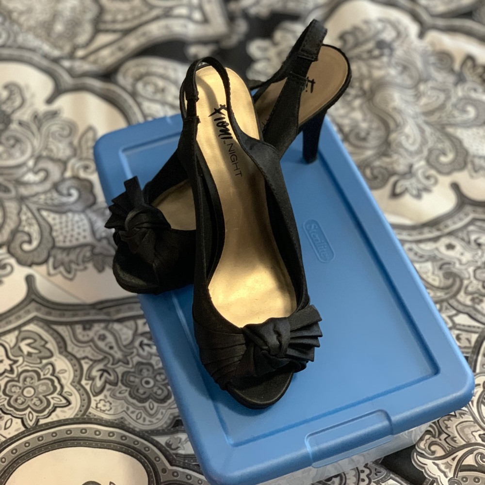 Black Satin finish heels